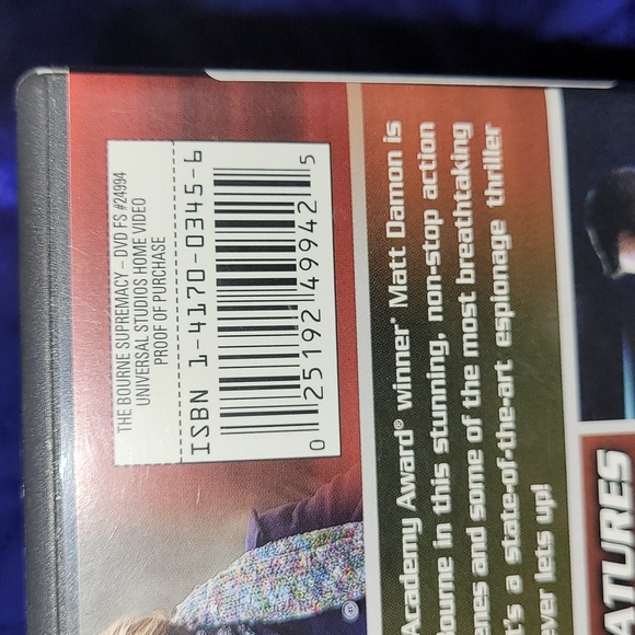 💿 The Bourne Supremacy DVD starring Matt Damon [Full Screen] - Picture 7 of 7